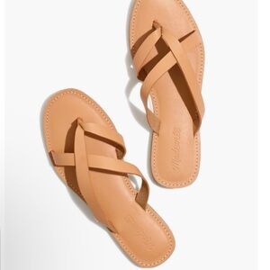 Madewell The Boardwalk Nude Thong Strappy Sandal 8